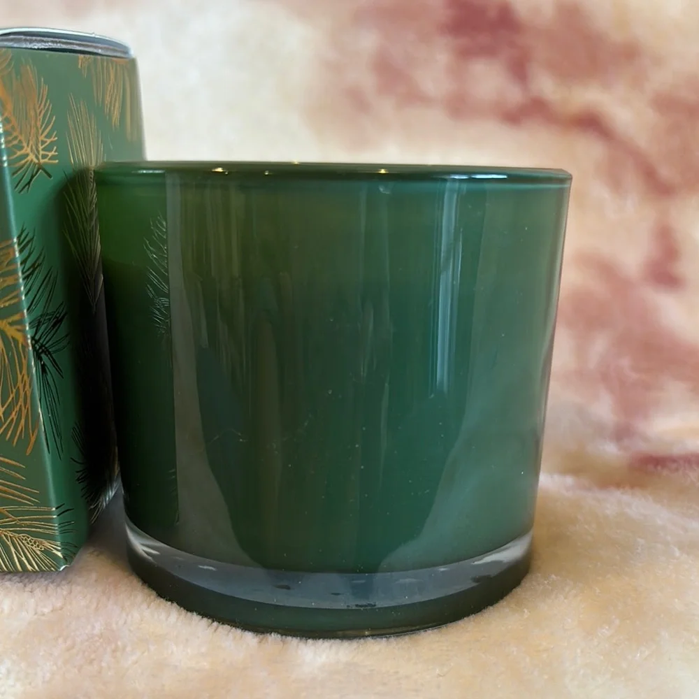 Sur La Table Balsam Clove Soy Candle Green Glass